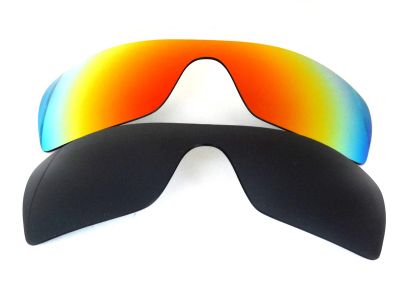 Galaxylense replacement for Oakley Batwolf Black&Red  2PAIRS